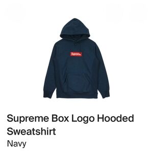 Supreme Box Logo Navy Hoodie